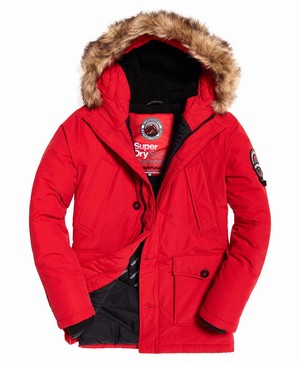 Superdry Everest Parka Férfi Kabát Piros | XVGPI6105